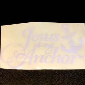 Jesus is my Anchor Decal Sticker Auto New